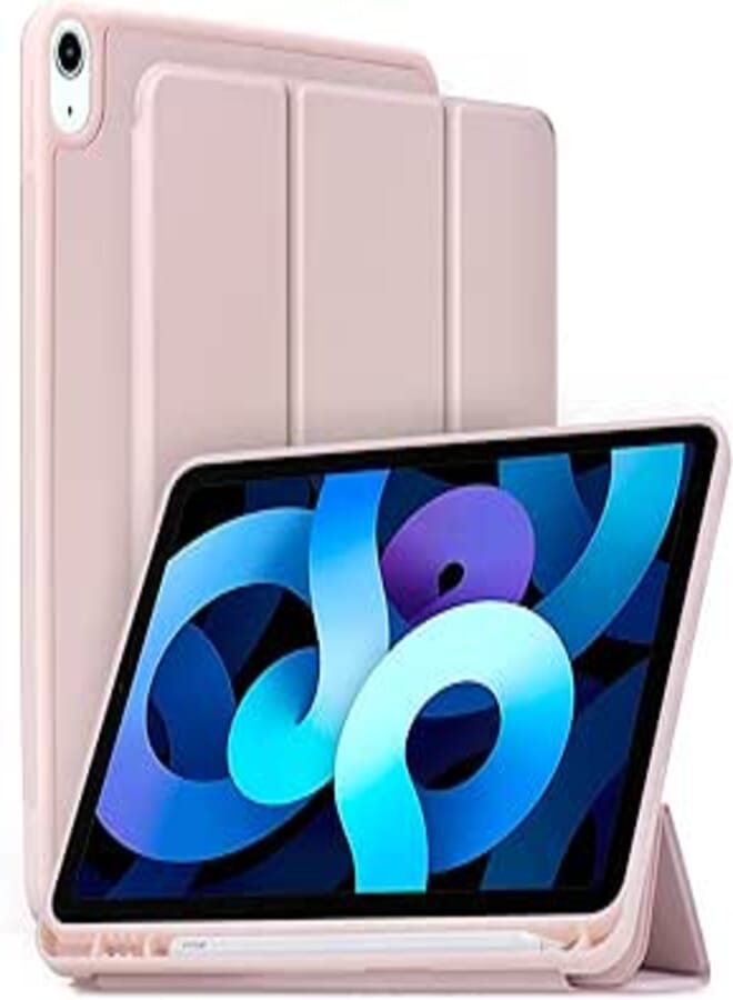 Migeec for iPad Air 4 generation 10.9 Case (2020) Auto Wake/Sleep Feature Standing Cover, rosegold
